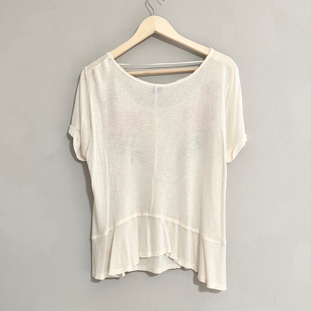 NWT Anthropologie Embroidered Linen Floral Top White Pink Size Small - Picture 10 of 16